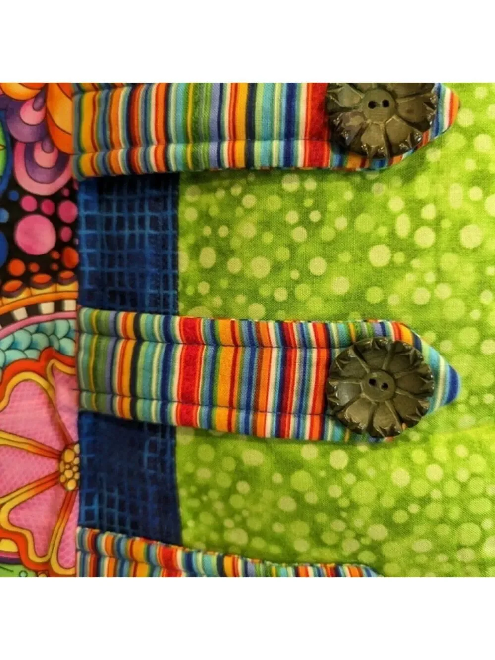 Psychedelic handmade colorful shoulder bag - CA